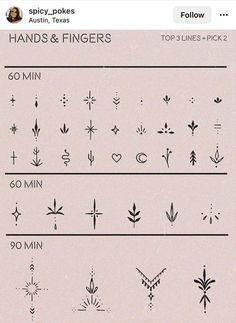 an iphone screen showing the symbols for different types of tattoos