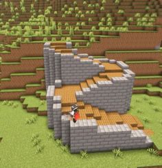 Mc Tower Ideas, Minecraft Long Staircase, Minecraft Floating Stairs, Turtle Statue Minecraft, Starting House Minecraft, Minecraft Cave Staircase, Minecraft Tall Bridge, Minecraft Base Ideas Mountain, Roof Minecraft Design