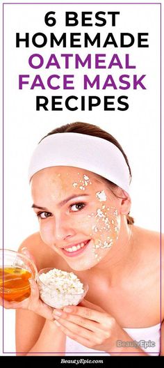 Diy Oatmeal Face Mask, Oats Face Mask, Face Masks For Acne, Masks For Acne, Oatmeal Face Mask, Diy Oatmeal, Bright Glowing Skin, Mask Recipes, Homemade Oatmeal