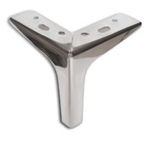 a metal object with four holes in the middle and one hole at the bottom, on a white background