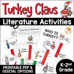 turkey class literature activities for kids