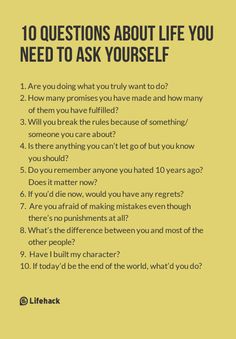 a yellow poster with the words list of inspireing questions that could change your life