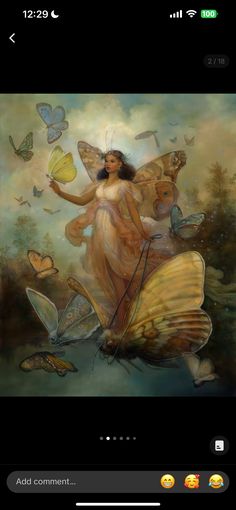 an image of a woman surrounded by butterflies