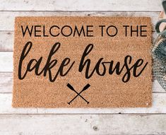 welcome to the lake house door mat