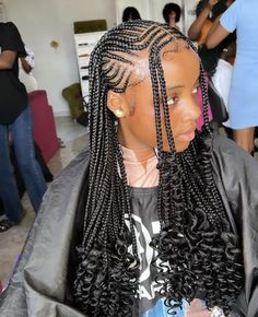 Beautiful Attachment Hairstyles, Beautiful Hairstyles With Attachment, Pass Mesh Hair Styles Braids, Attachment Hairstyles, Latest Braided Hairstyles, Latest Hair Braids, Short Box Braids Hairstyles, Braided Hairstyles For Black Women Cornrows, Feed In Braids Hairstyles