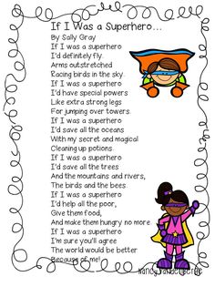 an image of a poem with the words it was a superhero