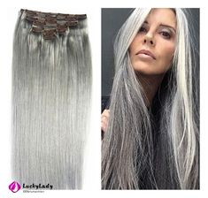 Gray hair Clips in hair weft human hair extensions clips on | Etsy Grey Clip In Hair Extensions, Silver Hair Extensions, Grey Hair Extensions, Brazilian Hair Weave, Hair Extension Clips, Hair Weft, Real Human Hair, Brazilian Hair, Clip In Hair Extensions