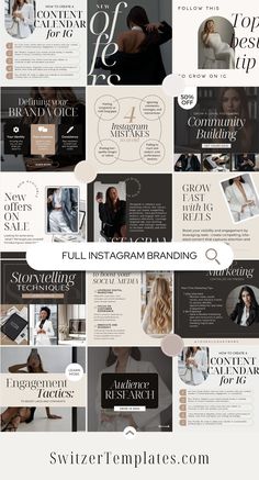 Craft a beautiful Instagram feed using these Instagram design templates which are ideal for a cohesive look ➟➟➟ Instagram Branding Template, Before After Design, Branding Template, Graphic Design Photoshop, Design Photoshop, Instagram Branding