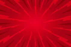 an abstract red background with stars and rays