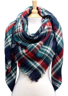 "Handmade Tartan Plaid Blanket Scarf Measures 24\" x 24\" 100% Polyester $5.00 Shipping" Blanket Scarves, Scarf Outfit, Plaid Blanket Scarf, Plaid Blanket, Handmade Blanket, Navy Green, Blanket Scarf, Pink Plaid, Green Plaid