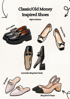 Old Money Shoes For Women (Inspired Shoes) Old Money Shoes, Bob Bangs, Hairstyles Bob, Classic Style Outfits, Shoes Outfit Fashion, Hairstyles Women, Hairstyles Updo, Fashion Vocabulary