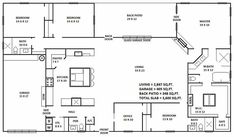 the floor plan for an office with two separate rooms and one living room in it