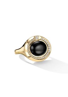 The Iced Onyx Rebel Signet – Cast Alice Cicolini, 14k Gold Ring, Color Ring, Black Onyx, Ring Sets, Onyx, Personal Style, Jewelry Collection, Gold Rings