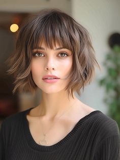 Hair With Bangs, Short Wavy Hair, Curly Bob Hairstyles, Short Haircut, Short Hair With Bangs, Haircuts With Bangs, Short Hairstyles For Women, Ponytail Hairstyles, Womens Haircuts