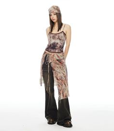 Experience the fusion of edgy allure and versatile functionality with our Abstract Print Distressed Sheer Bandana Headscarf. This striking accessory enhances any outfit with its unique distressed texture and abstract design. Made from sheer polyester, the scarf is both durable and lightweight, making it a perfect year-round companion. Its handkerchief shape allows for multifaceted styling, from a neck scarf to a retro-inspired head adornment, exuding boho vibes suitable for various occasions. Pa Style Head Scarf, Bandana Hairstyles Short, Utilitarian Style, Distressed Texture, Bandana Hairstyles, Neck Scarf, Boho Vibe, Neck Scarves, Orange And Purple