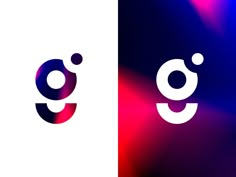 two logos with the letter g on them