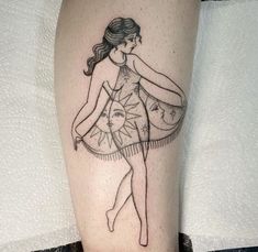 Large Bicep Tattoo Women, Unique Pinup Tattoo, Cave Tattoo Women, Women Back Leg Tattoo, Witchy Women Tattoo, Storybook Style Tattoo, Patchwork Tattoo Thigh, Armchair Tattoo, Fairy Pinup Tattoo