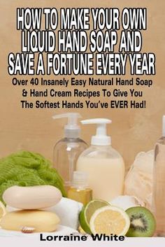 Liquid Hand Soap Making is fun and economical. You can make lots of liquid soap out of the smallest amount of quality natural bars of soap. This recipe introduces you to over 40 recipes that will not only save you money, will ensure that your hands are the softest you've ever felt. Click inside to take a look at the fantastic recipes. If you want beautiful youthful looking hands and want to save some money on your own products, order your liquid hand soap making book today. Hand Cream Recipe, Natural Hand Soap, Soap Making Recipes, Homemade Soap Recipes, Liquid Hand Soap, Soap Recipes, Green Cleaning, Diy Soap