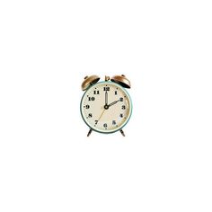 an alarm clock on a white background with no time left to tell it's five o'clock