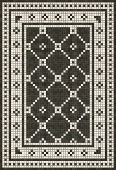 a black and white pattern with squares on it