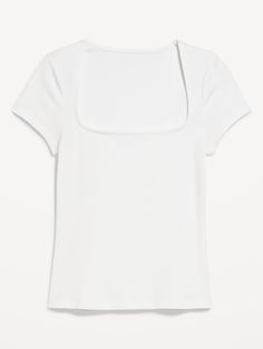 square neck short sleeves fitted hits below waist models are approx.  5'9" and wear sizes s (4), l (12), and xl (18)machine wash according to the care instruction label  . Best Holiday gift for Women , perfect T Shirts for Christmas! White Short Sleeve Shirt Outfit, Macy Aesthetic, Short Sleeve Shirt Outfit, Square Neck Tops, White Mock Neck, Preppy Shirt, White Short Sleeve Shirt, Pajamas Gift, Square Neck Top