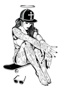 Art Chicano, Lowrider Art, Boss Wallpaper, Skater Girl, Tattoo Art Drawings, Chicano Art, Dope Art, Tattoo Design Drawings, A Drawing