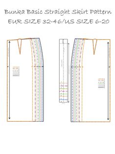 the back and side view of a sewing pattern