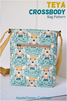 the cross body bag pattern is designed to look like a deer