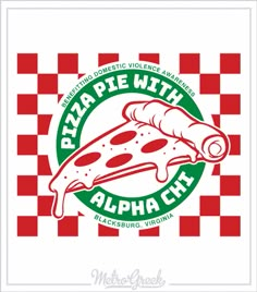 the logo for pizza pie with an image of a piece of pizza on top of it