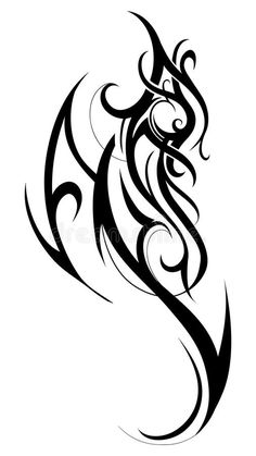 an abstract black and white tattoo design