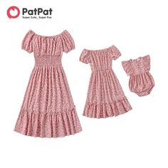 As a US-based Kids Clothing Brand, PatPat is devoted to providing"Cute,Quality and Great Price"baby and maternal products globally since 2014. PatPat's children's clothing has won unanimous praise from all over the world. we promise:*100% premium quality*The most favorable and value-for-money price PatPat is the common choice of mothers and children all over the world PatPat guarantees you only quality merchandise. Note: please add each size to your shopping cart separately * Machine wash, tumbl Family Photoshoots, Mommy And Me Dresses, Coordinating Outfits, Trendy Mom, Floral Print Design, Mommy And Me Outfits, Outfit Combinations, Knee Dress, Family Photoshoot