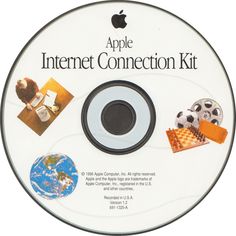 an apple internet connection kit on a cd