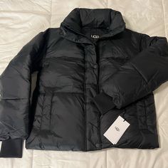 Black Puff Jacket. Size Small But Its An Oversized Fit So It Fits Like A Loose Medium. Brand New With Tags. Length Is Just Below The Waistline. Fall Black Puffy Outerwear, Black Puff Jacket, Ugg Jacket, Puff Jacket, Ugg Black, Womens Uggs, Puffer, Jackets & Coats, Jackets For Women