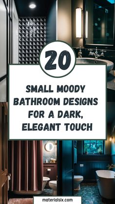 20 small moody bathroom designs for a dark, elegant touch. Moody Powder Room, Victorian Vibes, Transformation Inspiration