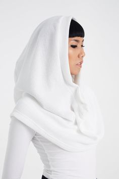 "🚚..ALL ORDERS ARE SHIPPED VIA DHL EXPRESS MAIL Oh! The weather outside is frightful, but that don't mean you gotta lose your style! Look cute while staying warm in this hood cape scarf shawl. This easy to wear and versatile hooded scarf from Joozie Cotton is a medium weight cotton blend  for autumn/winter months. Slip it over your head and wear it as a hood under a jacket or as a scarf for extra warmth, which is guaranteed. This is the perfect accessory to mix and match with your outfits. The hooded scarf features buttons front closure and self fabric banded trim. FLAT MEASUREMENTS APPROXIMATELY:   Length: 27\"  Width: from 50\" up to 70\" (circumference) COLOR: White   🔸COLOR OPTIONS🔸 Brown: https://www.etsy.com/listing/886522684/no97-brown Light Gray: https://www.etsy.com/listing/111 Cowl Outfit, Hooded Neck Warmer, Hood Cape, The Weather Outside Is Frightful, Weather Outside Is Frightful, Hoodie Scarf, Hooded Cowl, Cape Scarf, Scarf Outfit