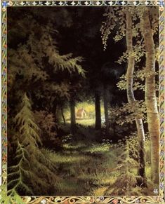 an image of a painting of a forest scene