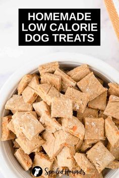 homemade low calorie dog treats in a bowl