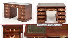 canonbury antiques, pedestal desks, desks, antique desk, art deco desk, writing table, mahogany desk Family Room Storage, Mahogany Desk, Roll Top Desk, Pedestal Stand, Swan Neck