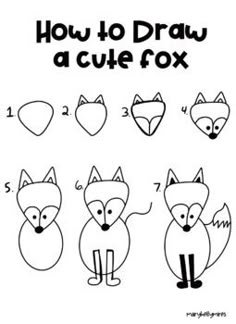 how to draw a cute fox step by step instructions for kids and beginners with pictures