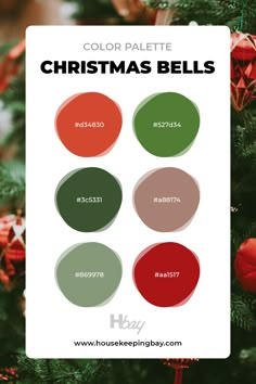 the color palette for christmas bells