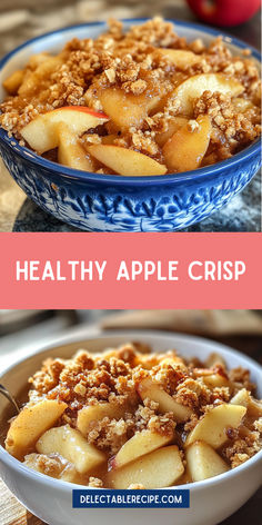 Indulge in a guilt-free treat with this delicious Healthy Apple Crisp recipe! Packed with nutritious ingredients like oats, apples, and cinnamon. Perfect for any season! #HealthyEating #CleanEating #NutritiousNoms #AppleCrispDelight #PinterestFood Apple Crisp Healthy, Delicious Apple Crisp, Healthy Apple Crisp, Apple Crisp Recipe, Apple Crisp Recipes, Healthy Apple, Healthy Food Blogs, Crisp Recipe, Healthy Snacks Easy