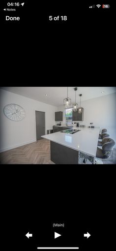 an image of a kitchen taken from the camera with two different angles to see it