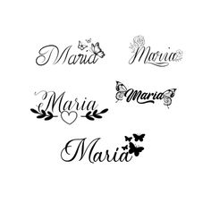 Tattoo maria Maria In Cursive Tattoo, Maria Tattoo Design Name, Maria In Cursive, Mary Name Tattoo, Maria Tattoo Design, Maria Name Tattoo, Cute Name Tattoos, Tattoo Nombres, Victoria Tattoo