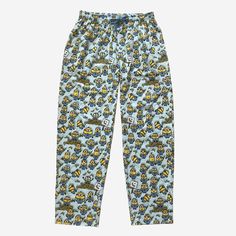 Create a cool, comfy look with the Men's Minions Knit Pajama Pants in Light Blue. Made from a blend of cotton and fleece fabric for comfortable wear, this pant is ideal for a relaxing stay at home day. The front drawstring closure on the pajama pants offers a customizable fit. Mix and match with other sleepwear to create a variety of bedtime and loungewear looks. Cozy Cotton Sleepwear For Leisure, Cotton Sleepwear Trousers With Elastic Waistband, Cozy Blue Bottoms For Loungewear, Cozy Blue Loungewear Bottoms, Cozy Blue Lounge Bottoms, Cotton Bottoms With Elastic Waistband For Sleep, Casual Blue Pants For Lounging, Comfortable Cotton Lounging Bottoms, Comfortable Cotton Bottoms For Lounging