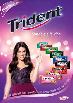 a woman holding up a pack of condoms in front of her face, with the words'trdentt'on it