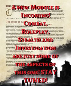 a poster with the words in red and black on an old paper background that says, new mogule is incoming combat role play