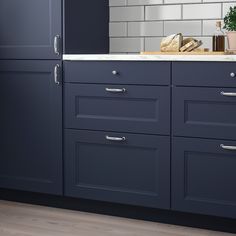 AXSTAD drawer front, matte blue, 24x10" - IKEA Axstad Matte Blue Ikea Kitchen, Axstad Ikea Kitchen Blue And White, Ikea Kitchen Cabinet Colors, Ikea Kitchen Blue, Ikea Blue Kitchen, Ikea Cabinets Kitchen, Dark Blue Kitchen Cabinets, Dark Blue Kitchens, Navy Cabinets