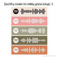 three different types of sound waves with the words spotify goes to really good songs