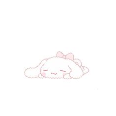 a drawing of a fluffy cloud with eyes closed