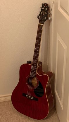 acoustic guitar Acoustic Guitar Pretty, Red Acoustic Guitar Aesthetic, Acoustic Guitars Aesthetic, Aucostic Guitar Aesthetic, Gutair Acoustic, Pretty Acoustic Guitars, Classical Guitar Aesthetic, Guitar Acoustic Aesthetic, Aesthetic Acoustic Guitar